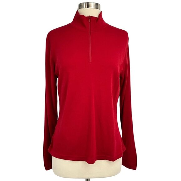 NWT Minus33 Midweight Thermal 1/4 Zip Base Layer Top Red Size M 100% Merino Wool - Picture 1 of 16